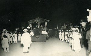 Paris Colonial Exhibition Night Parade Madagascar Float old Photo Rol 1931