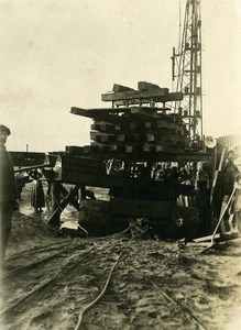 France Port of Dunkirk Dunkerque Extension Work West & South Dike Old Photo 1930