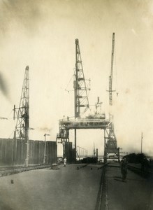 France Port of Dunkirk Dunkerque Extension Work West & South Dike Old Photo 1930