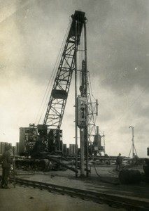 France Port of Dunkirk Dunkerque Extension Work West & South Dike Old Photo 1930