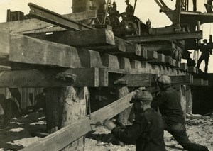 France Port of Dunkirk Dunkerque Extension Work West & South Dike Old Photo 1930