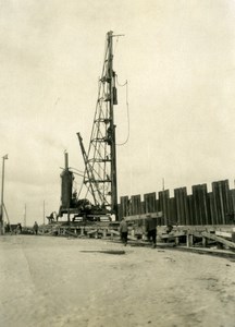 France Port of Dunkirk Dunkerque Extension Work West & South Dike Old Photo 1930