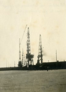 France Port of Dunkirk Dunkerque Extension Work West & South Dike Old Photo 1930