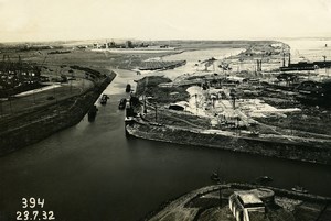 France Port of Dunkirk Dunkerque Extension Work West & South Dike Old Photo 1931