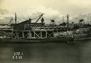 France Port of Dunkirk Dunkerque Extension Work West & South Dike Old Photo 1932