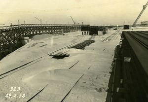 France Port of Dunkirk Dunkerque Extension Work West & South Dike Old Photo 1932