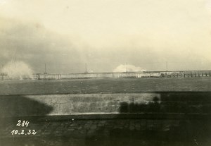 France Port of Dunkirk Dunkerque Extension Work West & South Dike Old Photo 1932
