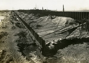 France Port of Dunkirk Dunkerque Extension Work West & South Dike Old Photo 1931