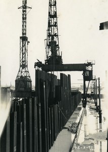 France Port of Dunkirk Dunkerque Extension Work West & South Dike Old Photo 1931