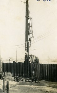 France Port of Dunkirk Dunkerque Extension Work West & South Dike Old Photo 1931