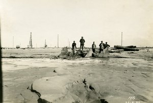 France Port of Dunkirk Dunkerque Extension Work West & South Dike Old Photo 1931