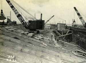 France Port of Dunkirk Dunkerque Extension Work West & South Dike Old Photo 1932