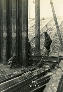 France Port of Dunkirk Dunkerque Extension Work West & South Dike Old Photo 1932