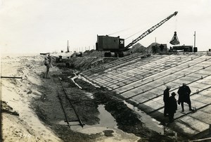 France Port of Dunkirk Dunkerque Extension Work West & South Dike Old Photo 1932