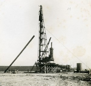 France Port of Dunkirk Dunkerque Extension Work West & South Dike Old Photo 1931