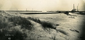 France Port of Dunkirk Dunkerque Extension Work West & South Dike Old Photo 1931