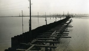 France Port of Dunkirk Dunkerque Extension Work West & South Dike Old Photo 1931