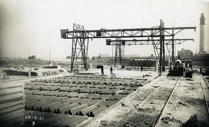 France Port of Dunkirk Dunkerque Extension Work West & South Dike Old Photo 1931