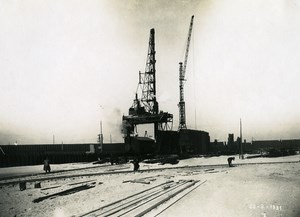 France Port of Dunkirk Dunkerque Extension Work West & South Dike Old Photo 1931