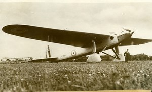 France Bourget Aviation Gayford & Betts on Fairey Monoplane Old Photo Rol 1931