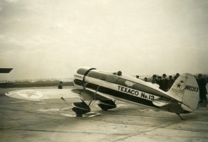 France Bourget Aviation Captain Frank Hawks Texaco 13 Old Photo Rol 1931