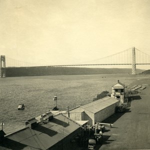 USA New York George Washington Bridge Suspension Old Photo 1936