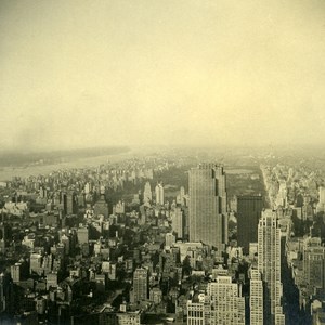 USA New York Panorama from Empire State Building? Old Photo 1936