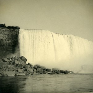 USA Canada New York State Niagara Falls Panorama Old Snapshot Photo 1936