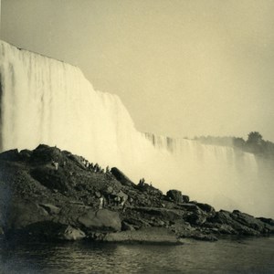 USA Canada New York State Niagara Falls Panorama Old Snapshot Photo 1936