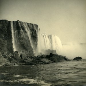 USA Canada New York State Niagara Falls Panorama Old Snapshot Photo 1936