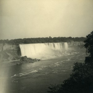 USA Canada New York State Niagara Falls Panorama Old Snapshot Photo 1936