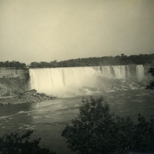 USA Canada New York State Niagara Falls Panorama Old Snapshot Photo 1936