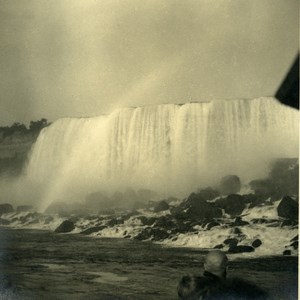 USA Canada New York State Niagara Falls Panorama Old Snapshot Photo 1936