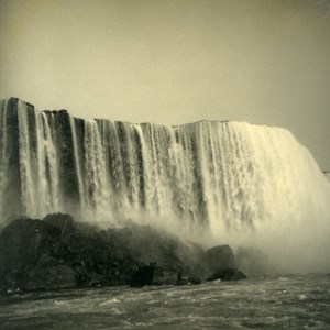 USA Canada New York State Niagara Falls Panorama Old Snapshot Photo 1936