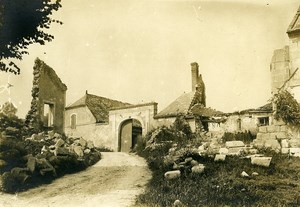 France Aisne Village House Ruins WWI First World War Army Old Photo SPA 1918