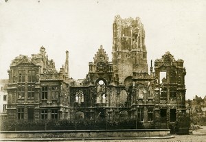 France Arras City Hall Ruins WWI First World War Army Old Photo SPA 1918