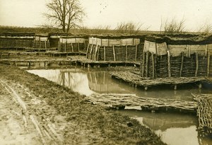 France Flooded Trench WWI First World War Army Old Photo SPA 1918