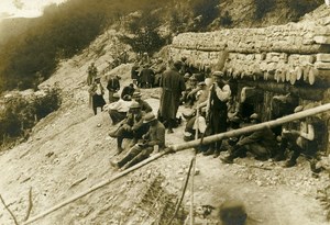 France Trench Troops Lunch Break WWI First World War Army Old Photo SPA 1918