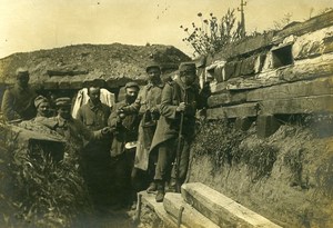 France Trench Soldier Look-out WWI First World War Army Old Photo SPA 1918