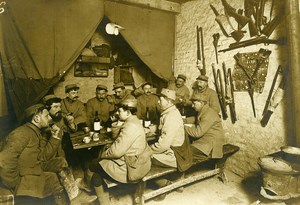 France Trench Staff Dispatch Riders WWI First World War Army Old Photo SPA 1918