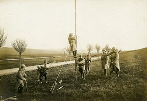 France Wireless Station Telegraphy WWI First World War Army Old Photo SPA 1918