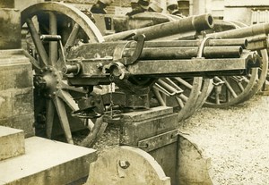 France Captured German Cannon Gun WWI First World War Army Old Photo SPA 1918