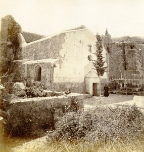 Middle East Lebanon Baalbek Ruins Old Anonymous Albumen Photo 1880