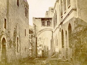 Middle East Israel Jerusalem Ecce Omo Arch Old Anonymous Albumen Photo 1880