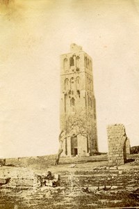 Middle East Ramla White Tower Old Anonymous Albumen Photo 1880