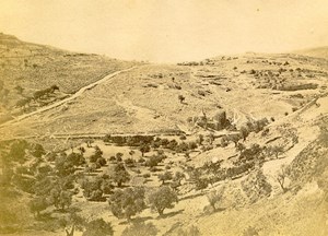 Middle East Valley of Josaphat Old Anonymous Albumen Photo 1880