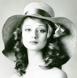 France Paris Make Up & Hair Hat Fashion Woman Portrait Study Old Photo 1970