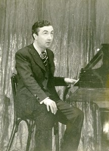 France Paris Actor Lucien Noel-Noel Piano Old Photo Gaston Paris 1940