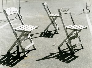 France Folding Chair Photographic Study Composition Old Photo 1970