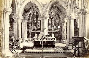 Scotland the Chancel Roslin Chapel Old Albumen Photo Wilson GWW 1875